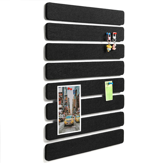 Cork Board Felt Bulletin Board 8-Pack with 50 Push Pins for Paste Notes, Photos, Schedules
