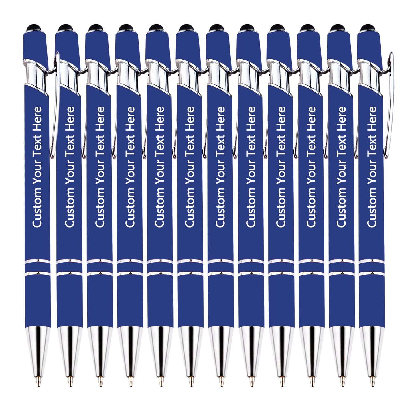 KOLOWKO Personalized 2-in-1 Ballpoint Pen & Stylus - Custom Text/Name/Message - Bulk Order Up to