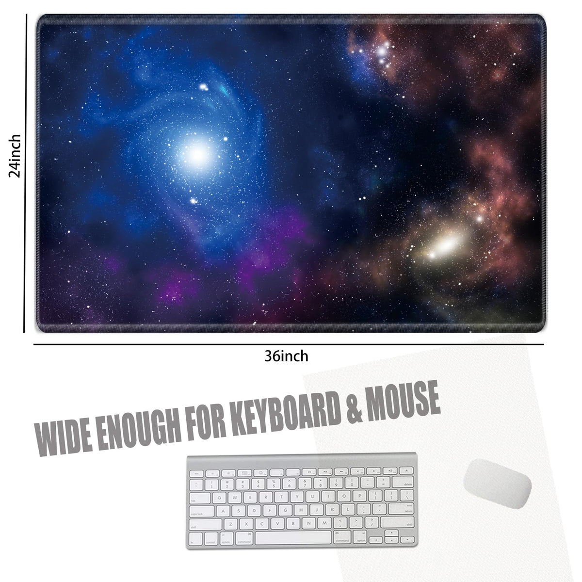 Galaxy Desk Mat 36x24 Mouse Pad Gaming Mousepad Large Giant Desk Pad XXXL Mouse Mat Huge Oversized