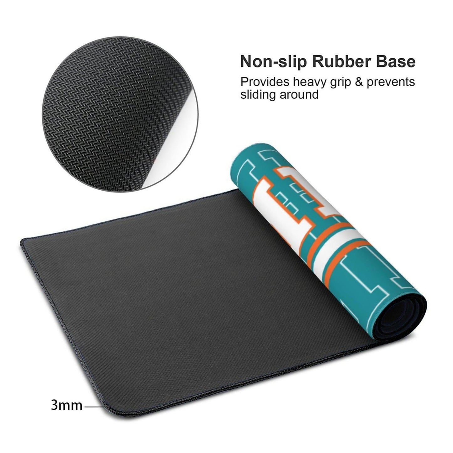 ANTKING Miami Mouse Pad Custom Name and Number Desk Pad for Men Women Youth Gifts