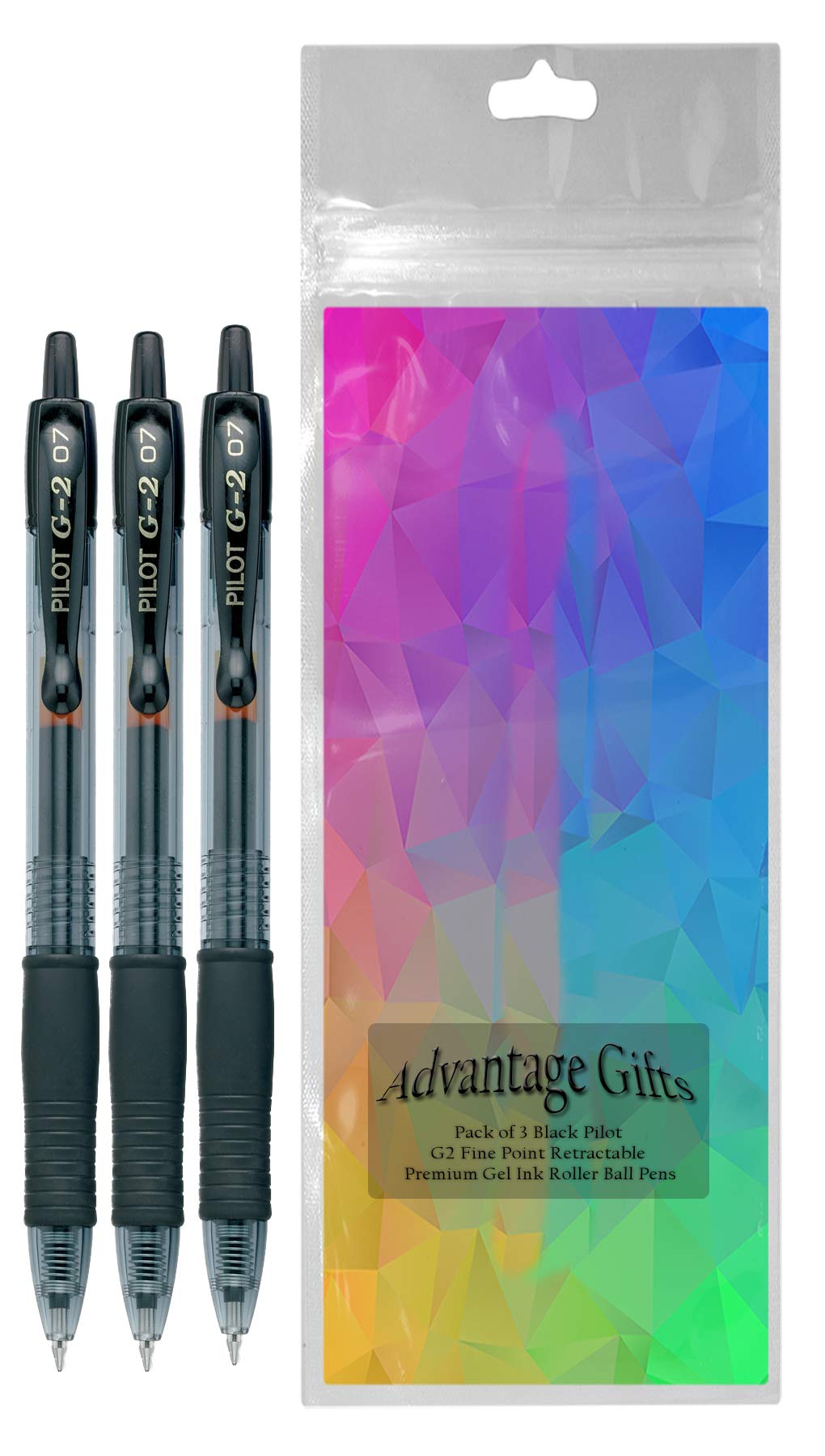 Advantage Gifts G2 Retractable Premium Gel Ink Roller Ball Pens Fine Point Fine Point (.7mm) Black