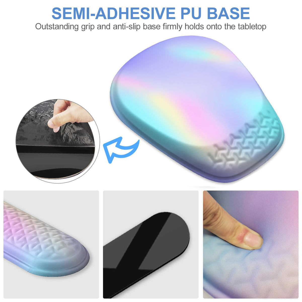 Laokiiy Ergonomic Mouse Pad with Wrist Rest, Memory Foam Support for Office