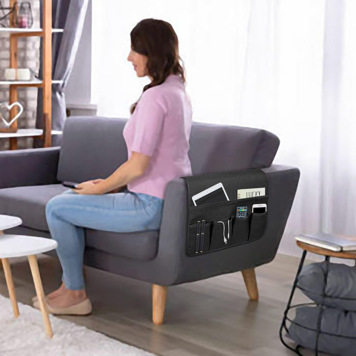 Remote Control Holders for Armchairs, Couch Caddy, Featuring Non-Slip Bases