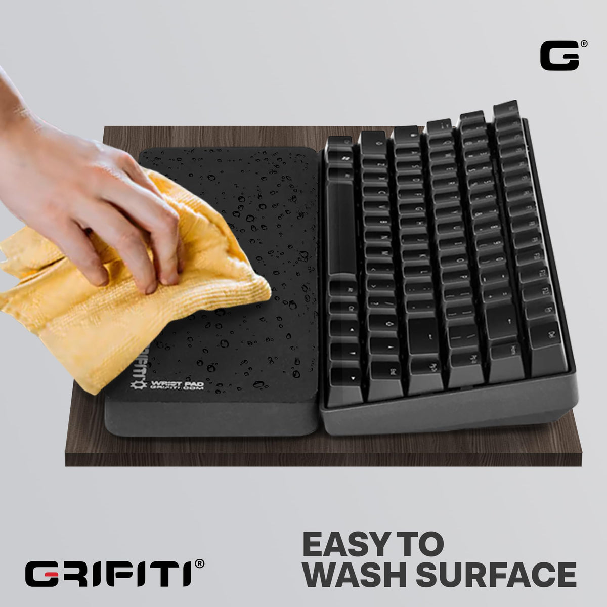 GRIFITI Fat Wrist Pad 14 X 4 X 0.75 Inch Computer Keyboard Rest Support for Tenkeyless Ergonomic