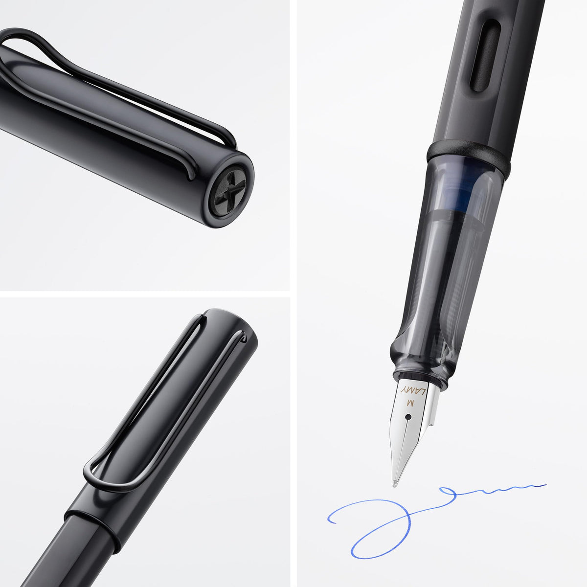 LAMY AL-star black - Fountain Pen with ergonomic grip & black steel nib in size M - lightweight