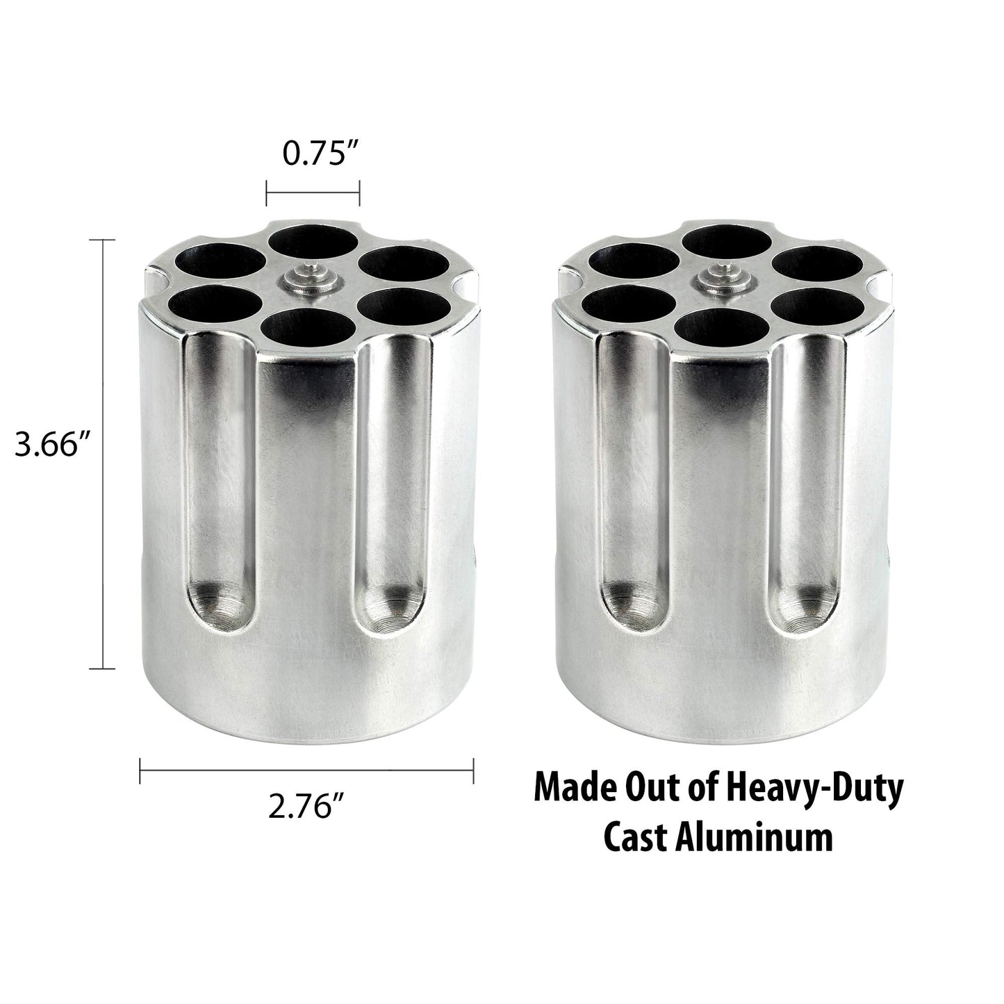 Caliber Gourmet Revolver Pen Holder & Paper Weight, Cast Aluminum Office Gift – Cool Pencil Holder