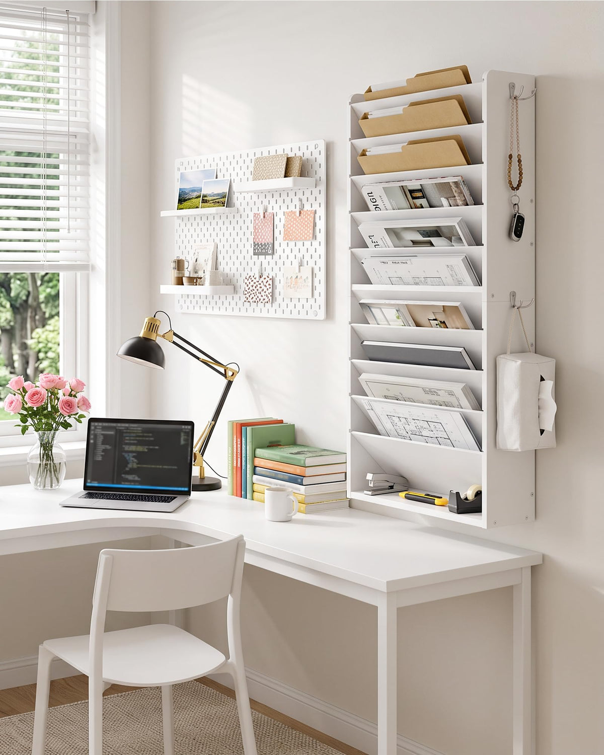 CHOEZON Wall File Organizer, 10-Tier Hanging Mail Organizer