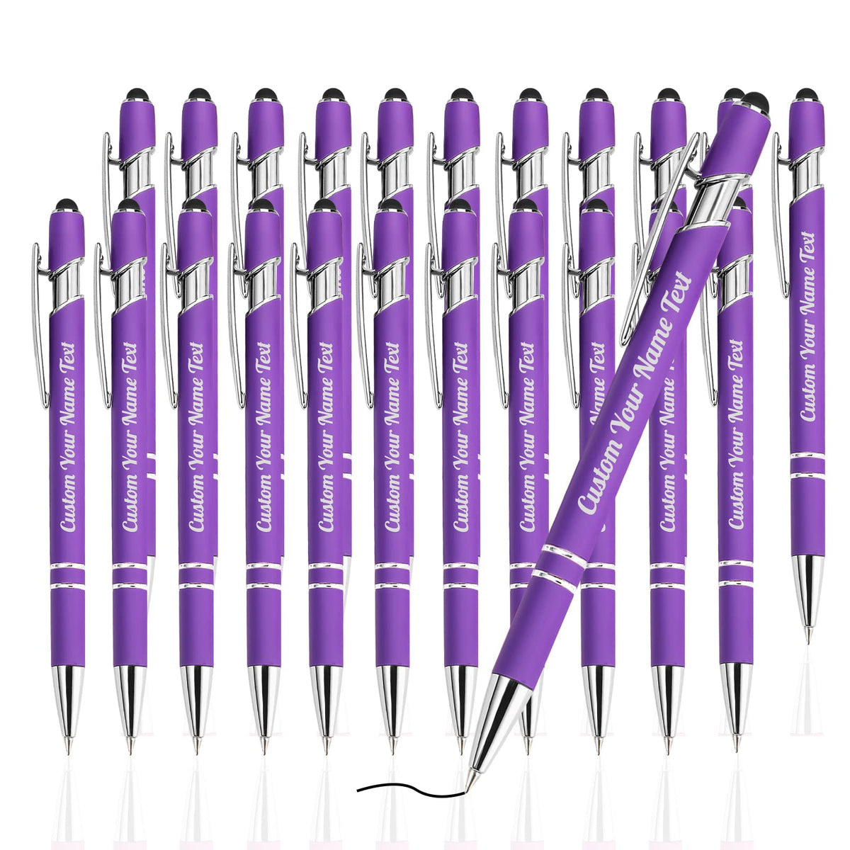 Westpearl Personalized Pen24pcs Bulk,Custom Ballpoint Pens with Engraved Business Name Message