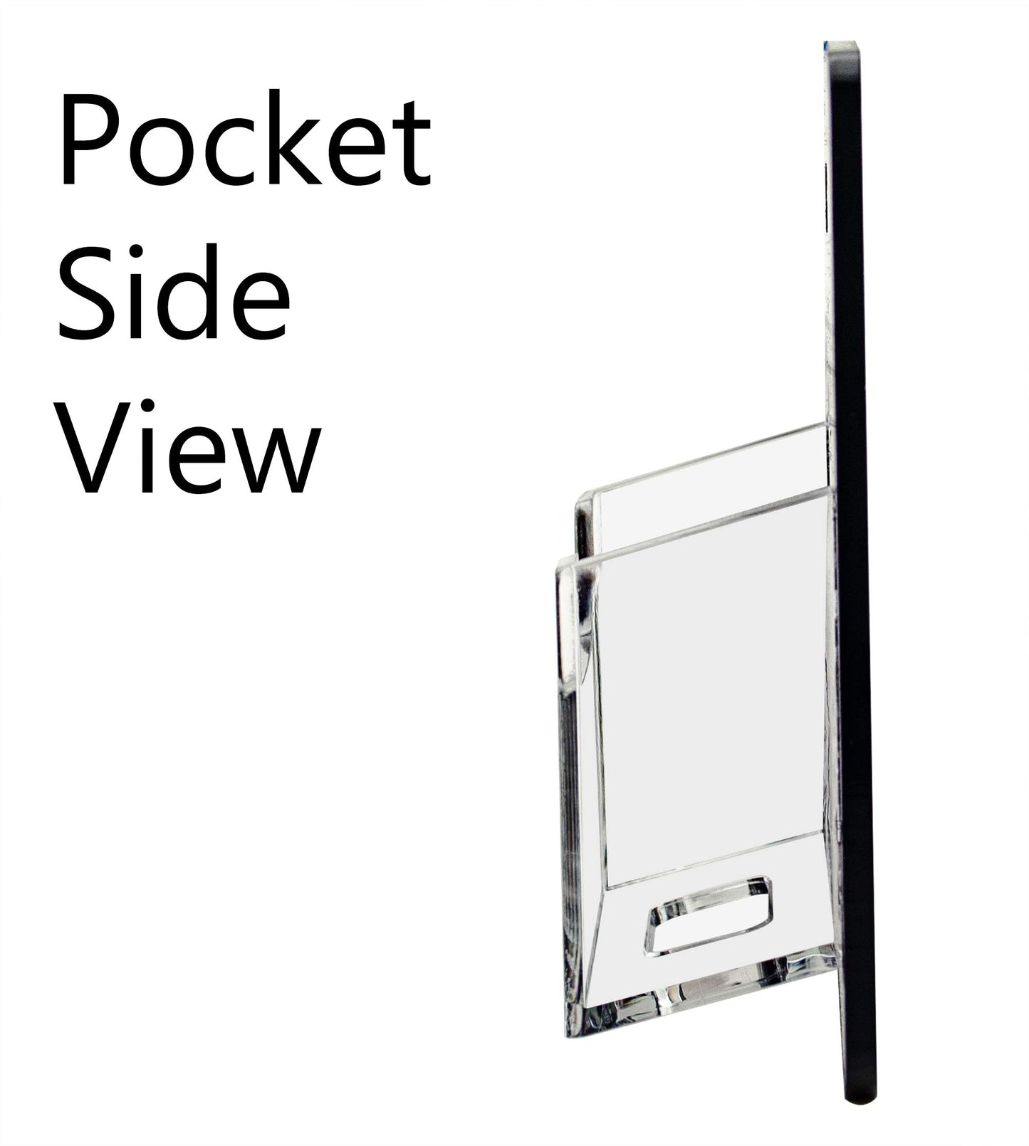 Marketing Holders 4 Pack Business Card Holder Clear Acrylic Wall Mount for 2" x 3.5" Vertical