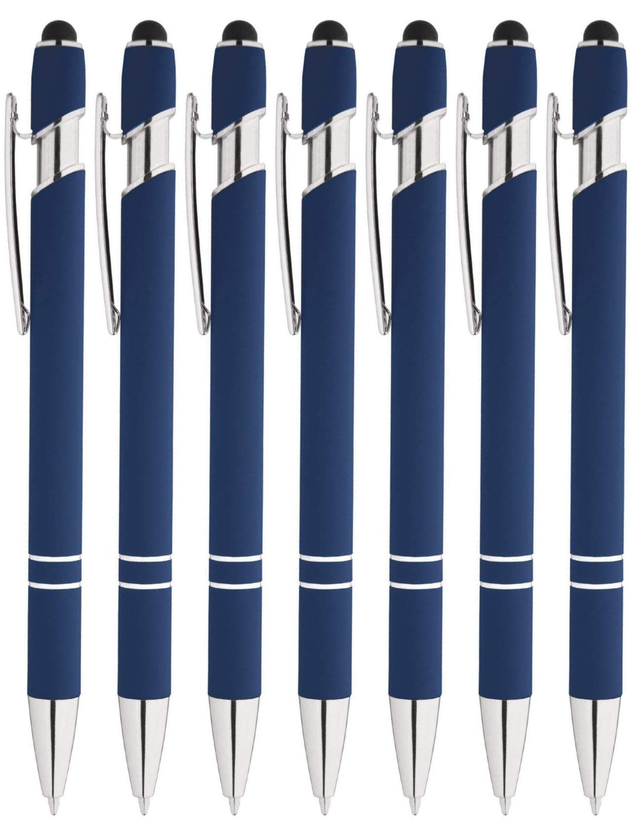 Express Pencils Rainbow Rubberized Soft Touch Ballpoint Pen with Stylus Tip is a stylish, premium