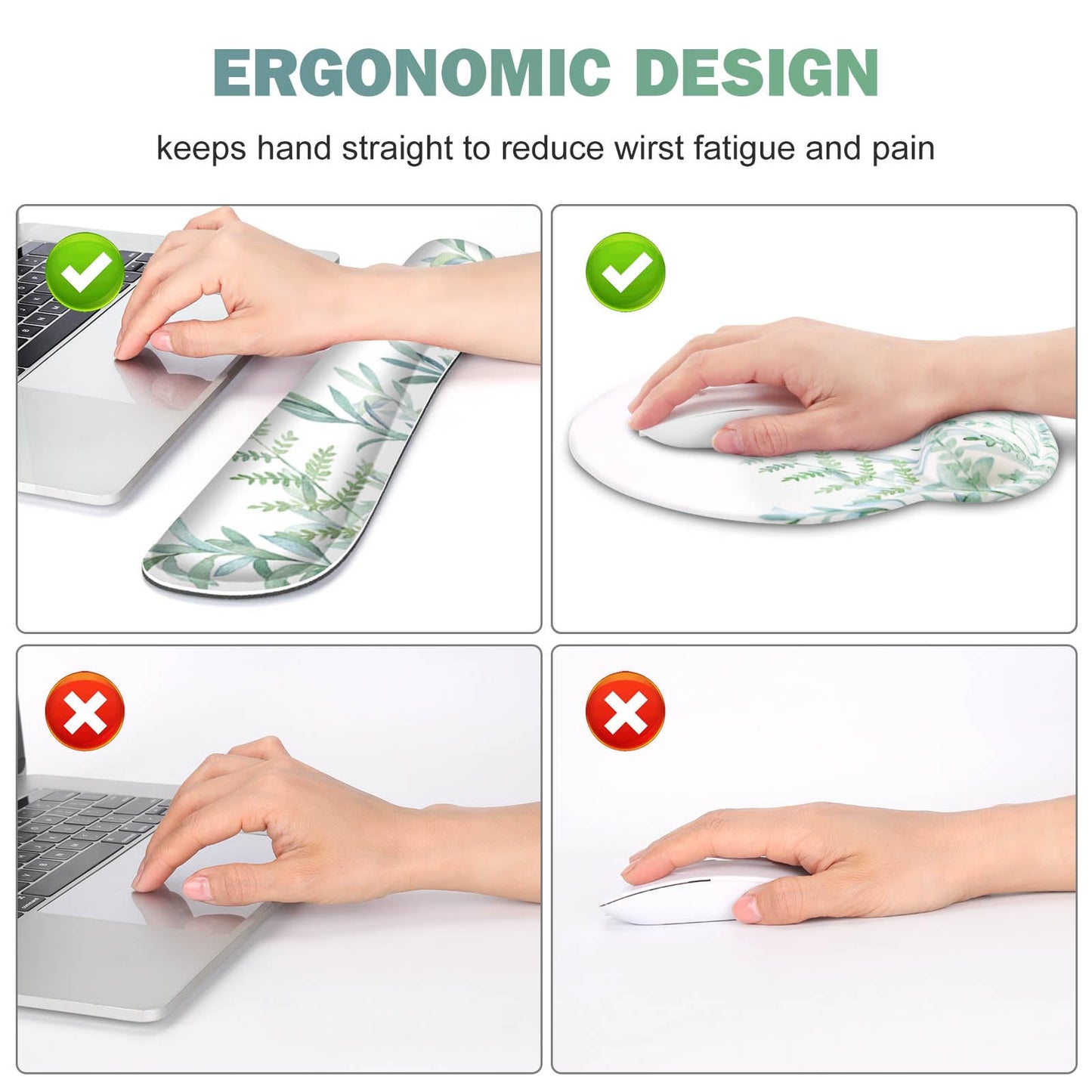 ToLuLu Desk Mat, XXL Large Mouse Pad Wrist Support Set，4 in1 Mousepad
