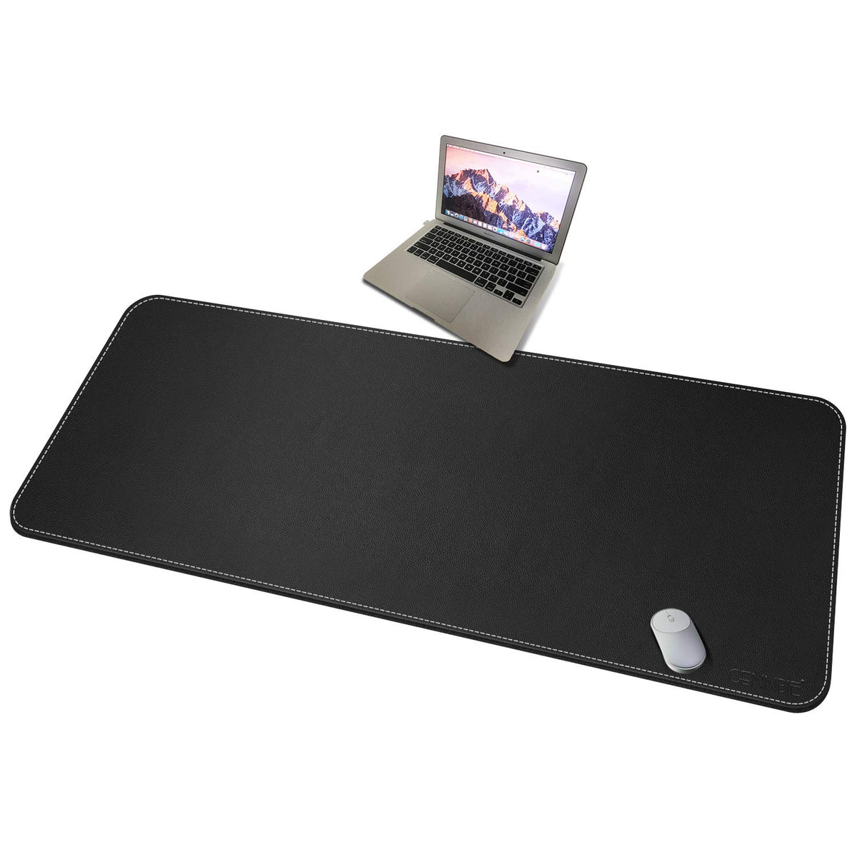 CENNBIE 59" x 27.5" Leather Desk Mat, Large Desk Pad XXL(Black)