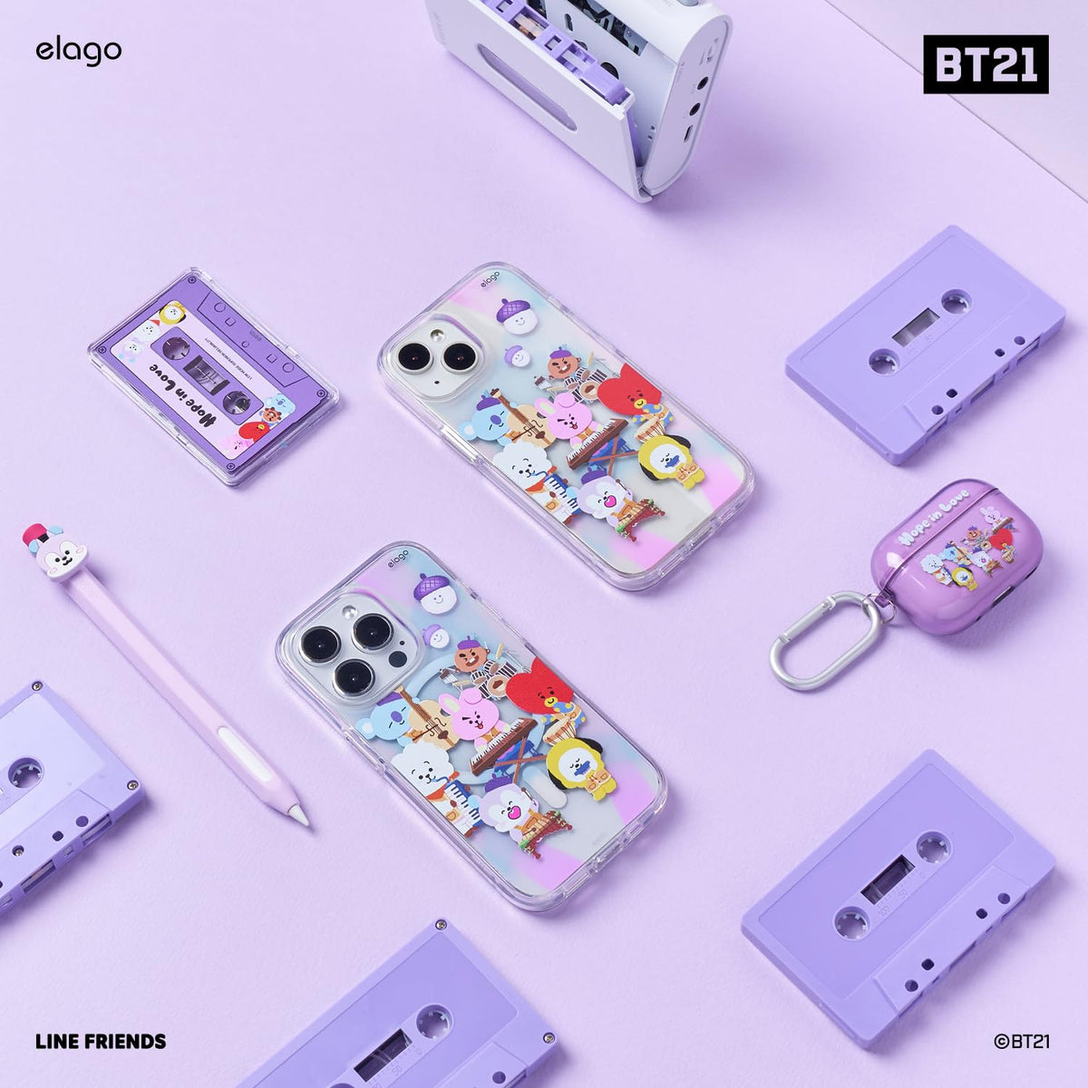 elago l BT21 Compatible with Apple Pencil Pro Case & Apple Pencil 2nd Generation Case, Compatible