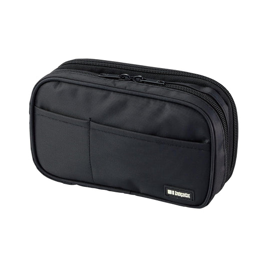LIHITLAB Large Capacity Double Zipper Pencil Case For School Office College, Big Capacity 6