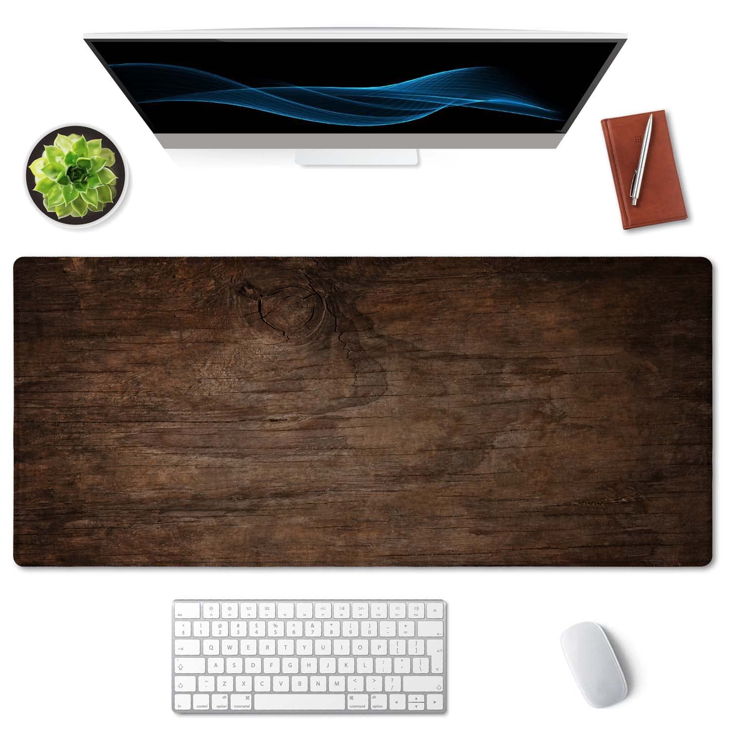 SSOIU Extended Gaming Mouse Pad (35.5x15.7 in), Large Non-Slip Rubber Base Mousepad with Stitched