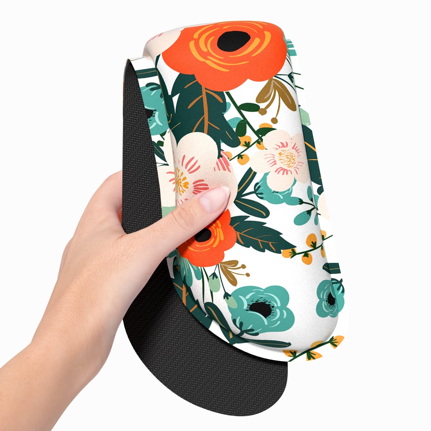 Dapesuom Enlarge Keyboard Wrist Rest, Memory Foam Wrist Cushion for Desk Mats Support, Cute Flower