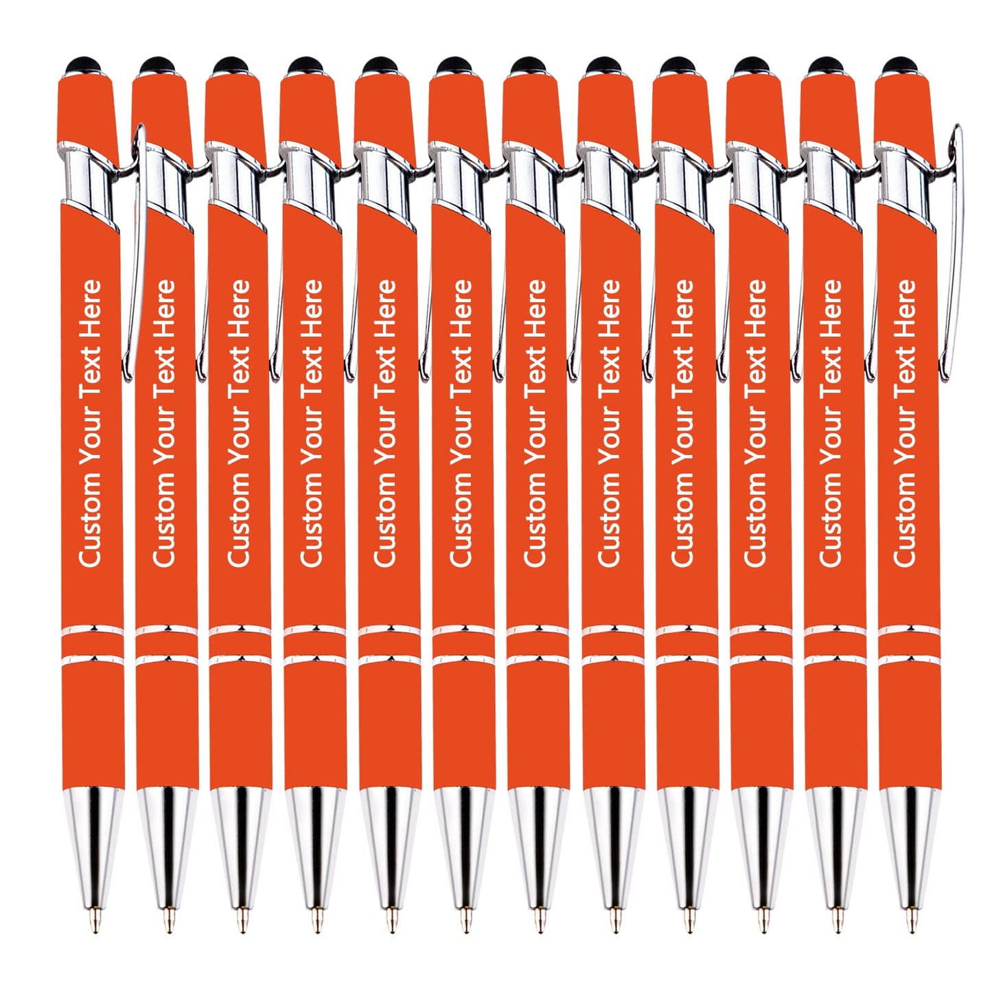 KOLOWKO Personalized 2-in-1 Ballpoint Pen & Stylus - Custom Text/Name/Message - Bulk Order Up to