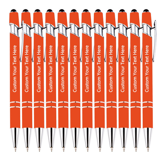 KOLOWKO Personalized 2-in-1 Ballpoint Pen & Stylus - Custom Text/Name/Message - Bulk Order Up to
