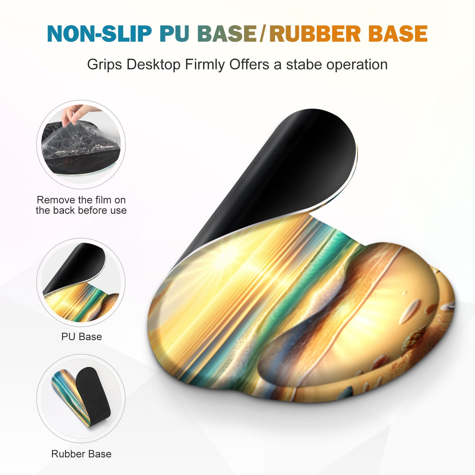 Gaming Mouse Pad, Large Desk Mat, Cute Desk Pad Protector, 4in1 XXL Mousepad + Keyboard Wrist