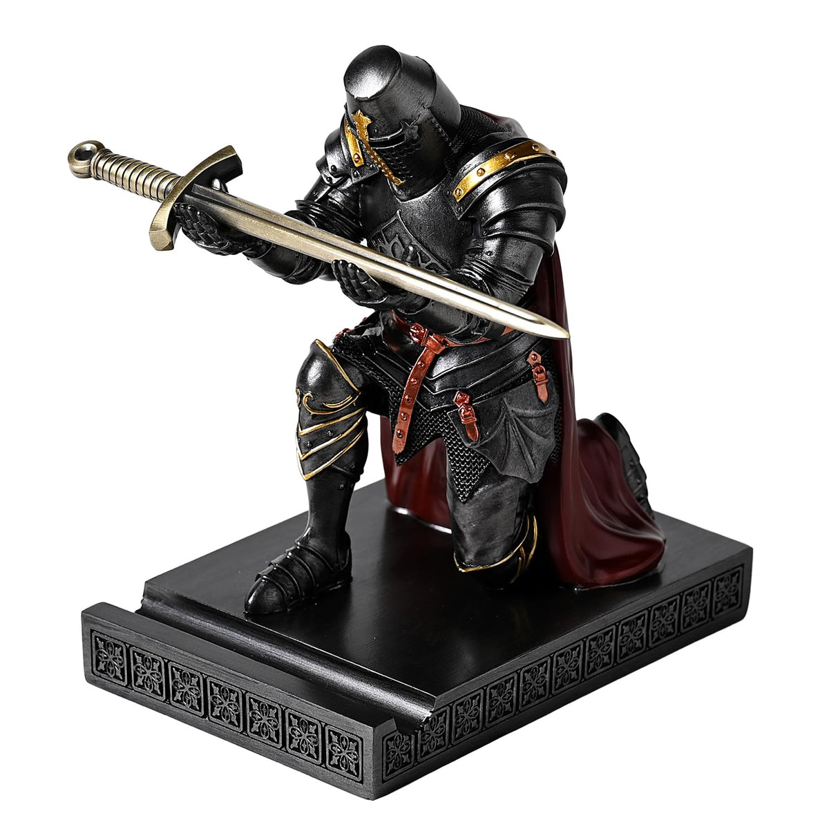 Medieval Templar Vanguard Officer Knight Pen Holder Desk Organizers Iron