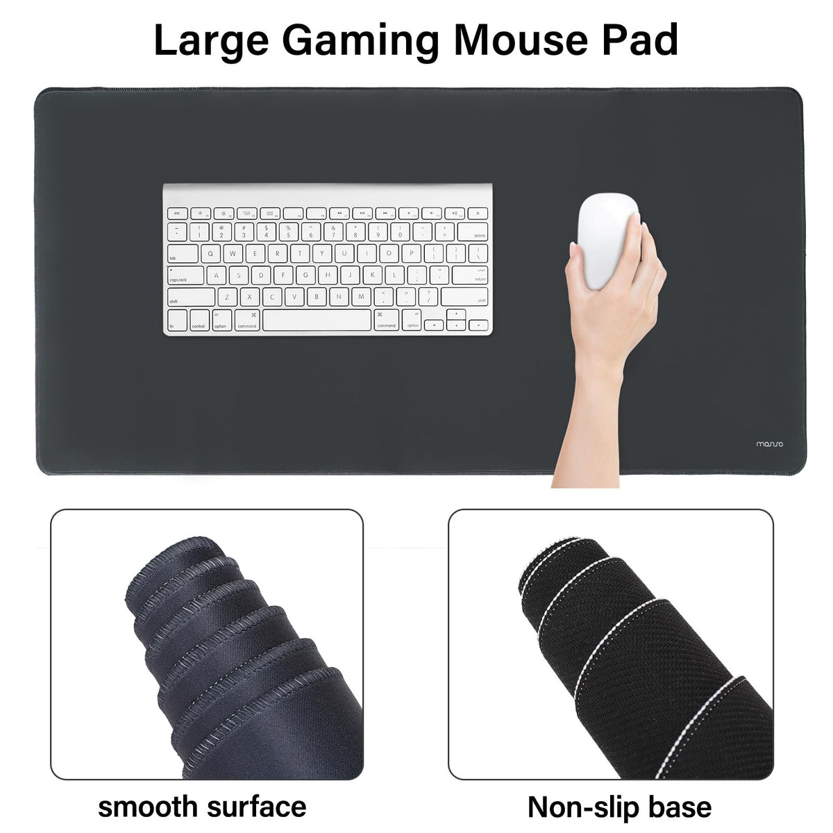 MOSISO Keyboard Mouse Pad Set, Large Gaming Mouse Pad&Keyboard Wrist Rest