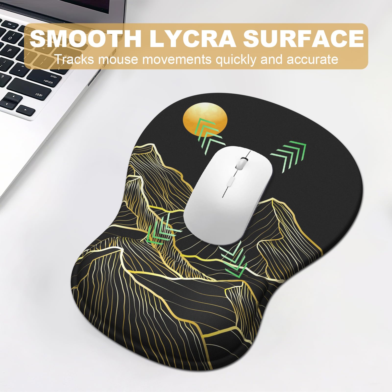 Ergonomic Mouse Pad with Wrist Rest and Keyboard Wrist Rest, Gel Mousepad