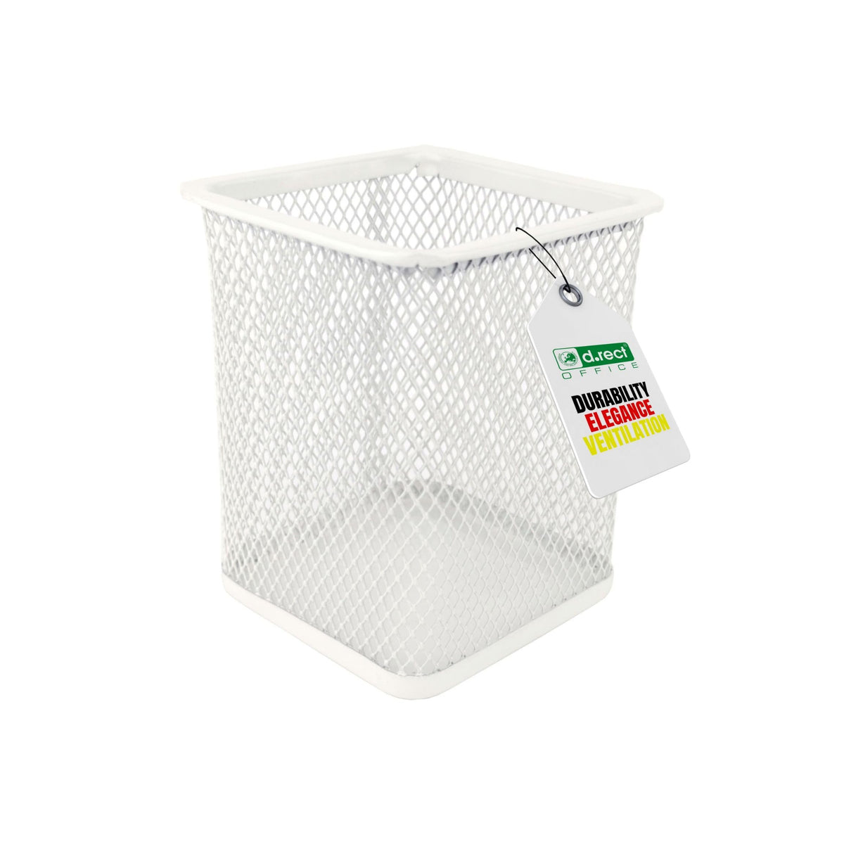 D.RECT Metal Square Pen Holder | Pen Holder Cube Made of Wire Metal | Mesh Multifunctional Cup for