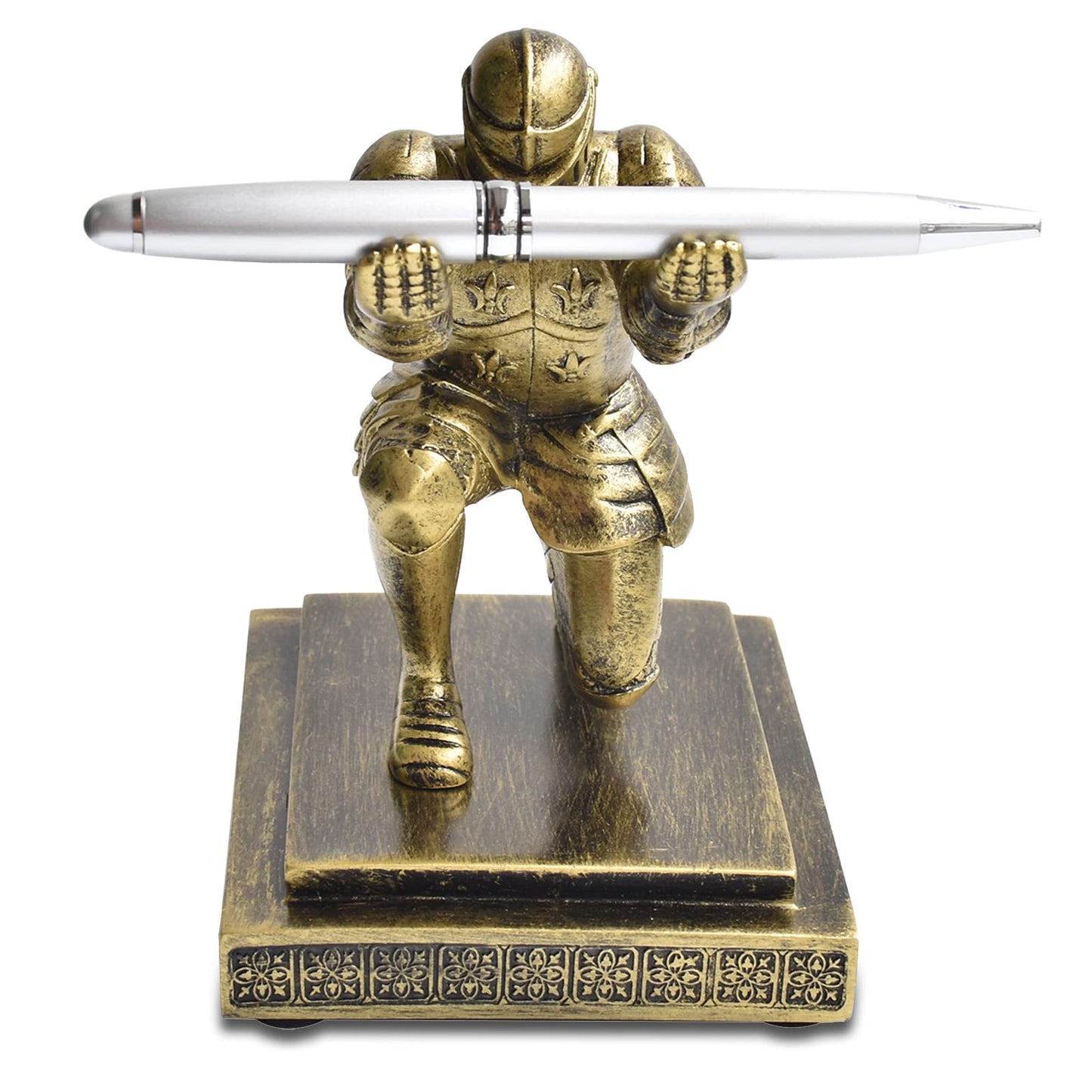 Miyolo Knight Pen Holder Kneeling Soldier Pencil Stand Desk Organizers Accessories Fancy Cool