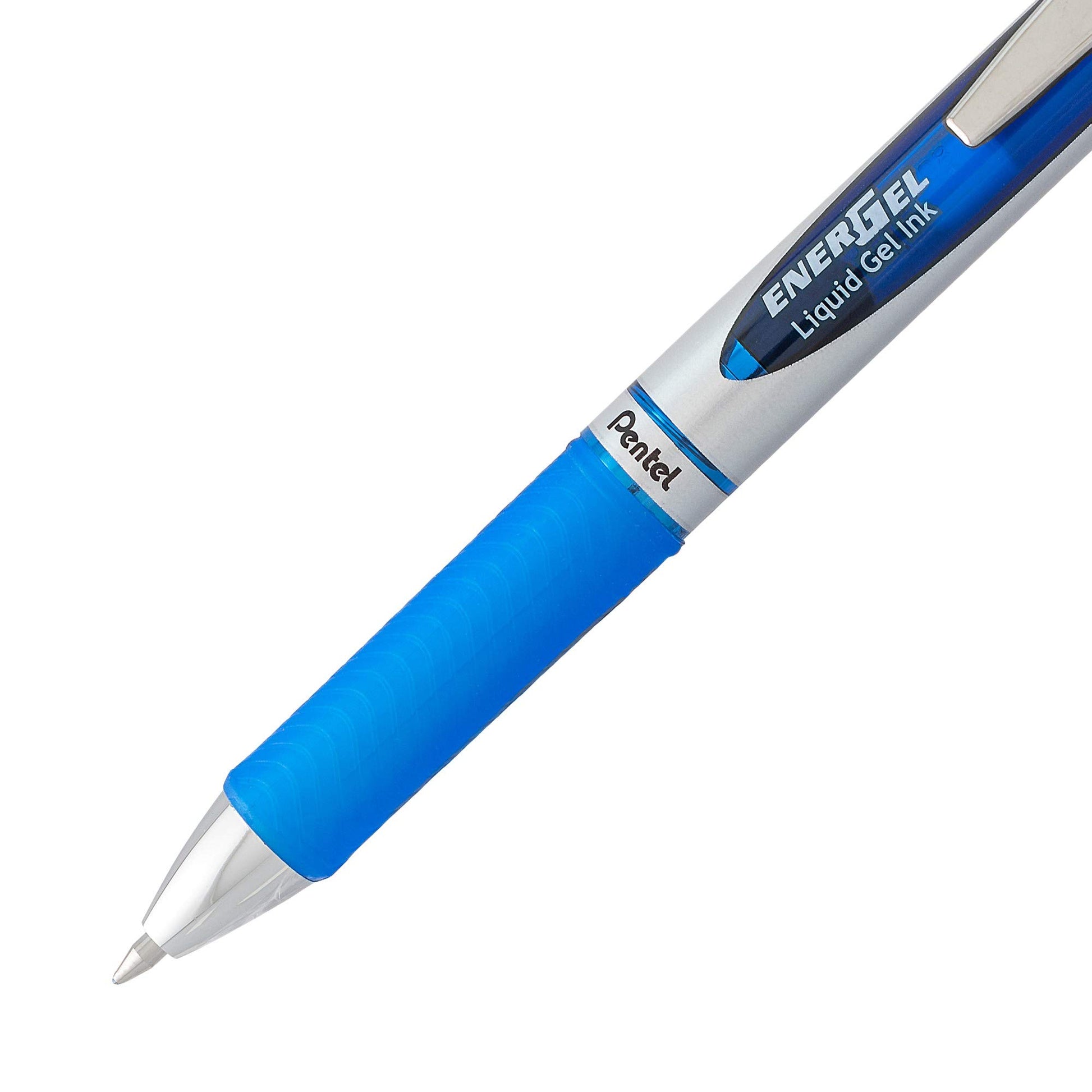 Pentel Energel 0.7 mm Rtx Retractable, 6 Black & 6 Blue Ink Pens Metal Tip, Medium Point Energel