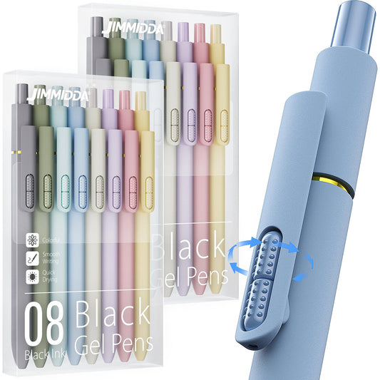 JIMMIDDA 16 Pack Gel Pens, Black Ink Quick-Drying No Smudge with Fidget