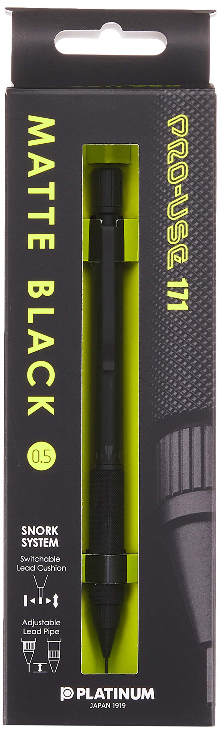 Platinum Pro Use 171 Mechanical Pencil Matt Black 0.5 mm, MSDA-2500B