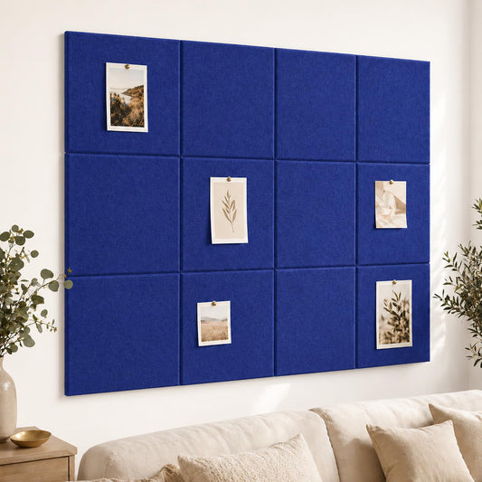 Baysola Felt Bulletin Board Tiles, Cork Board Alternative, 48 x 36 in