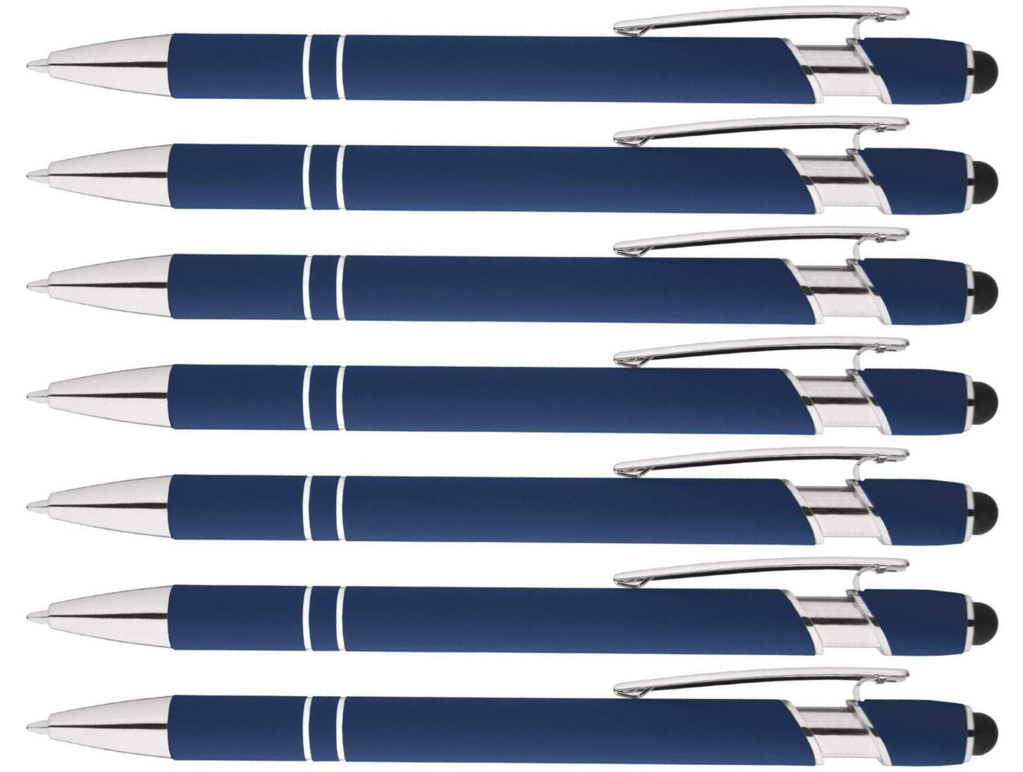 Express Pencils Rainbow Rubberized Soft Touch Ballpoint Pen with Stylus Tip is a stylish, premium