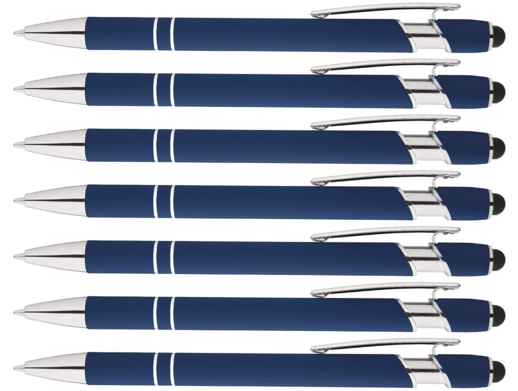 Express Pencils Rainbow Rubberized Soft Touch Ballpoint Pen with Stylus Tip is a stylish, premium