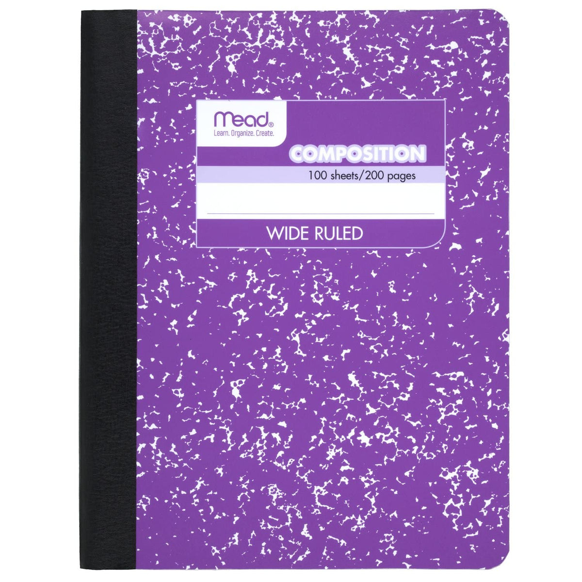 Mead Composition Notebook, Wide Ruled Paper, 7-1/2" x 9-3/4", 100 Sheets, Purple Marble (09918BA7)