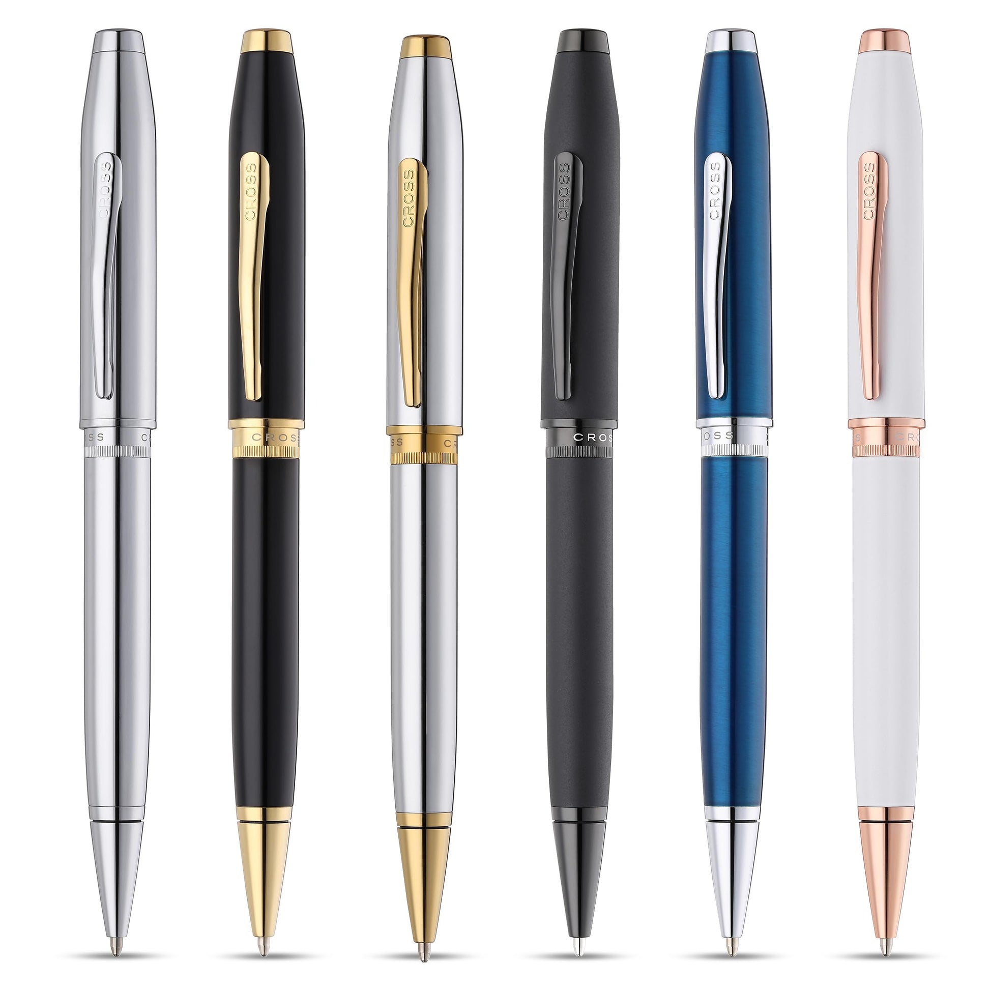 Cross Foundry Glossy Black Gold Ballpoint Pen, Medium Point, Black Ink
