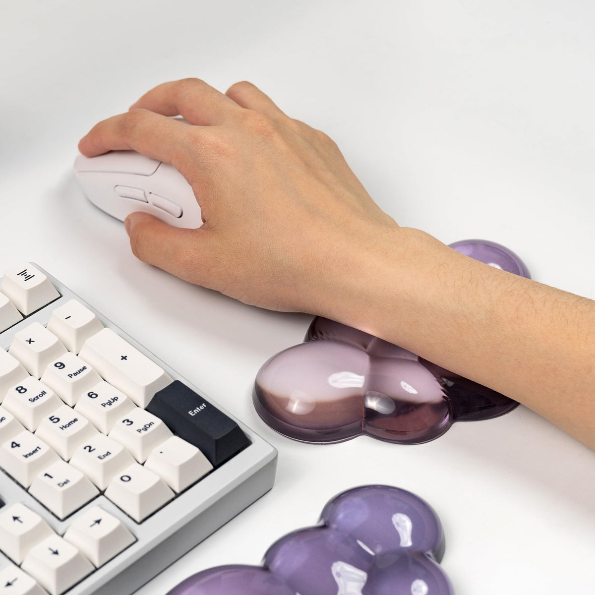 Gel Keyboard and Mouse Wrist Rest, Cloud Wrist Pad for Computer Keyboard