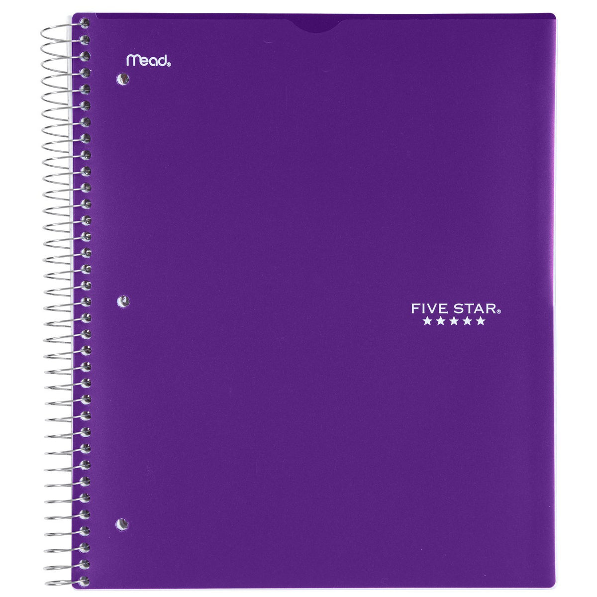 Five Star Spiral Notebook, 3 Subject, College Ruled Paper, 150 Sheets, 11" x 8-1/2", Customizable