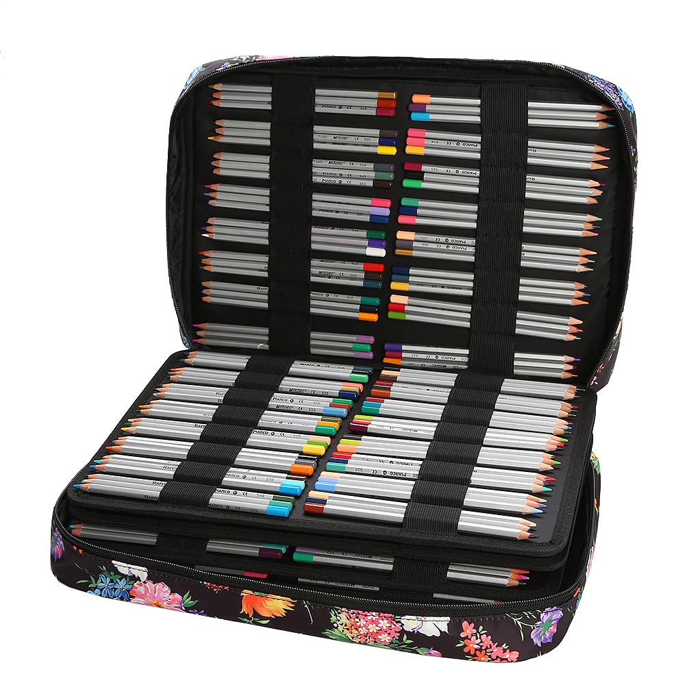 Lbxgap 480 Slots Colored Pencil Case w/Handle & Shoulder Strap