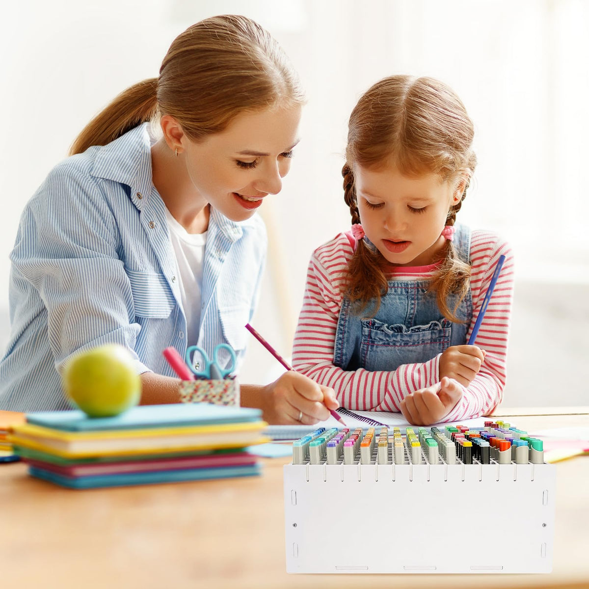 Marker Organizer,180 Slots Marker Holder Organizer with Removable Divider