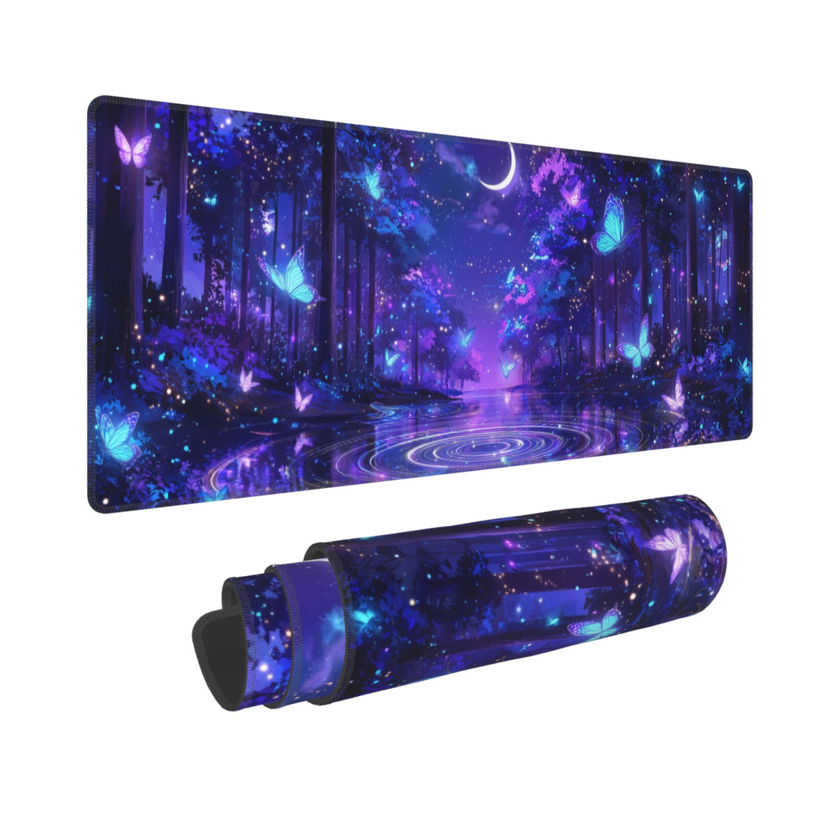 Butterfly Mouse Pad Extended Large Gaming Mouse Pad XL Stitched Edges for Gamer Home Office 31.5 X