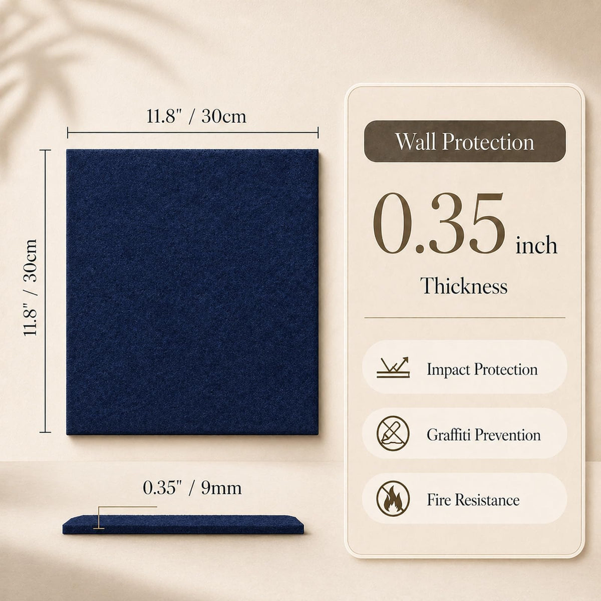 Baysola Felt Bulletin Board Tiles, Cork Board Alternative, 48 x 36 in