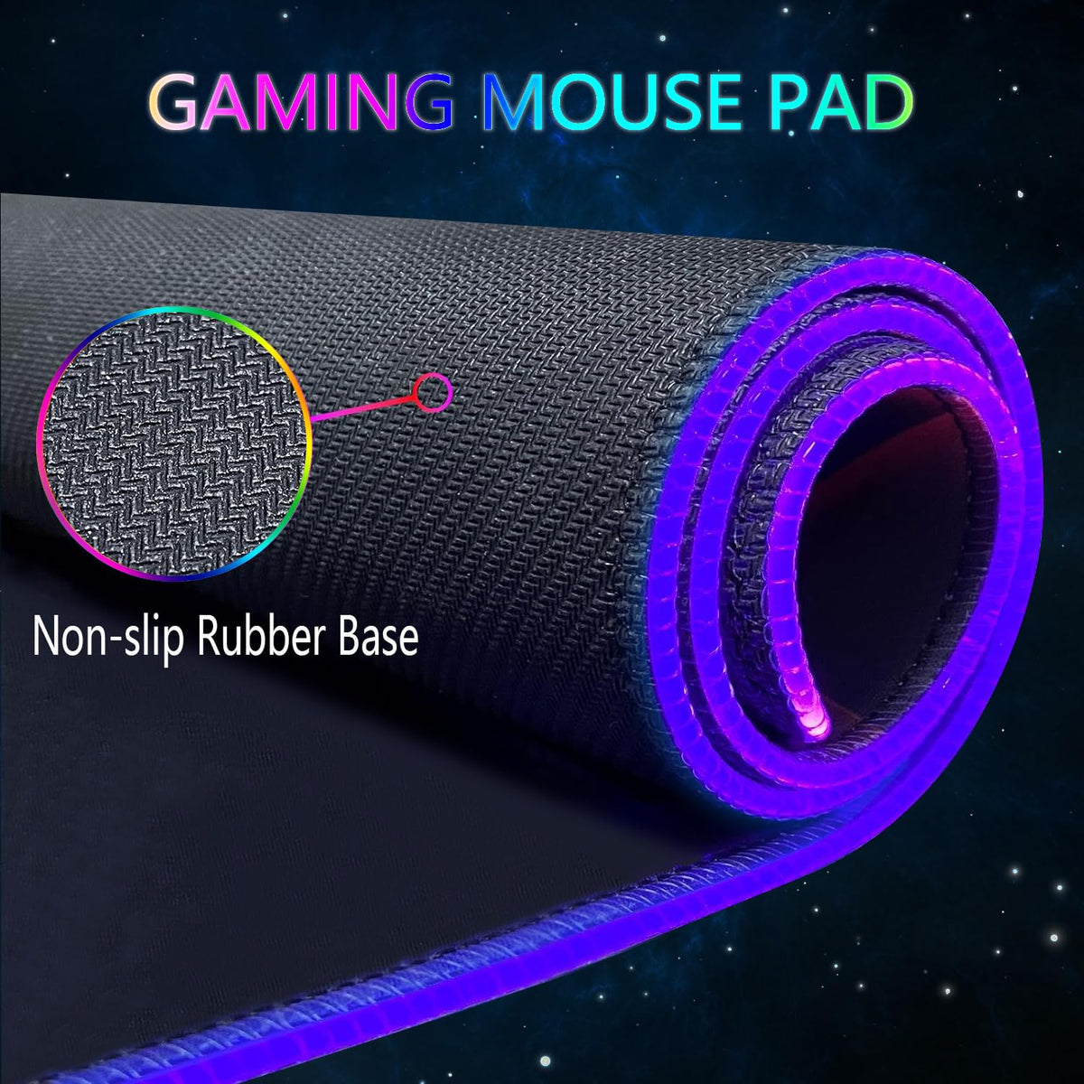 Armanza RGB Gaming Mouse Pad, Large Mousepad with Led Light, Gaming Accessories Keyboard Pad for