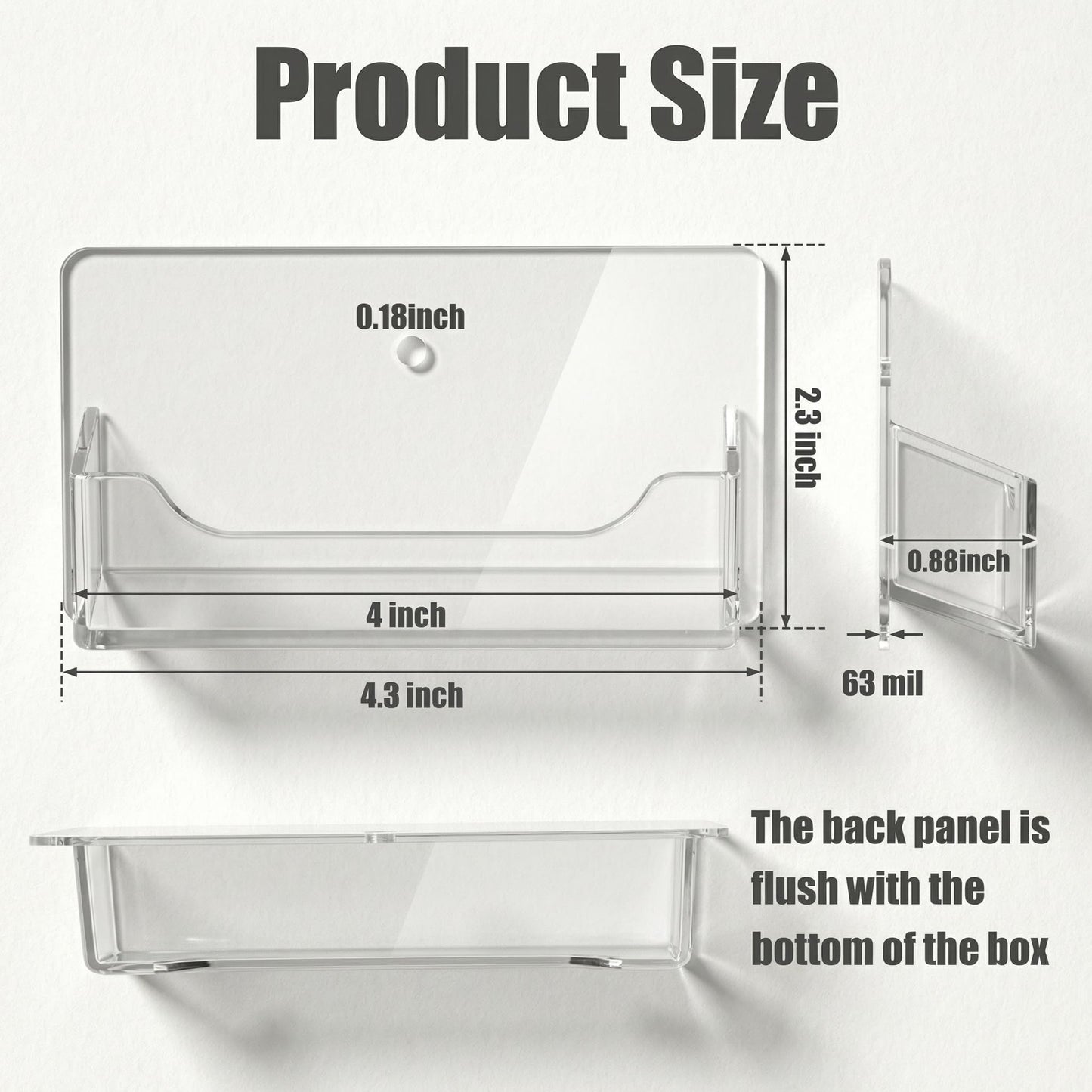 Wesiti 12 Pcs Individual Acrylic Business Card Holders, Wall & Desk Display