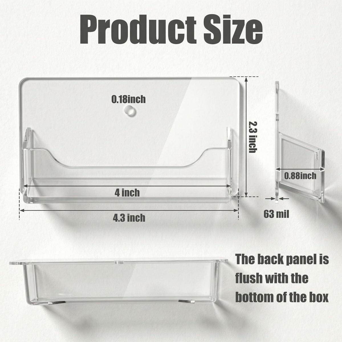 Wesiti 24 Pcs Individual Acrylic Business Card Holders, Wall & Desk Display