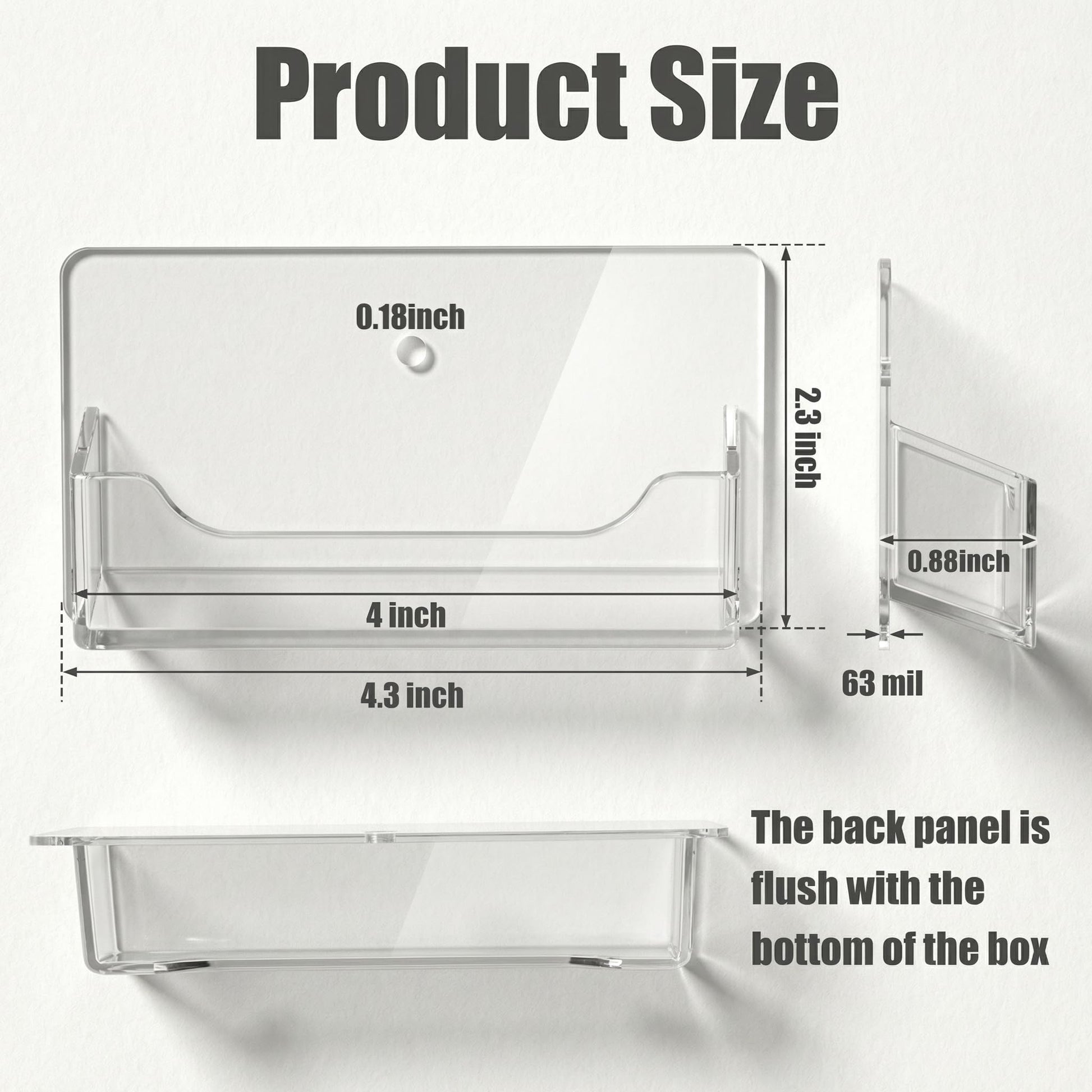 Wesiti 24 Pcs Individual Acrylic Business Card Holders, Wall & Desk Display