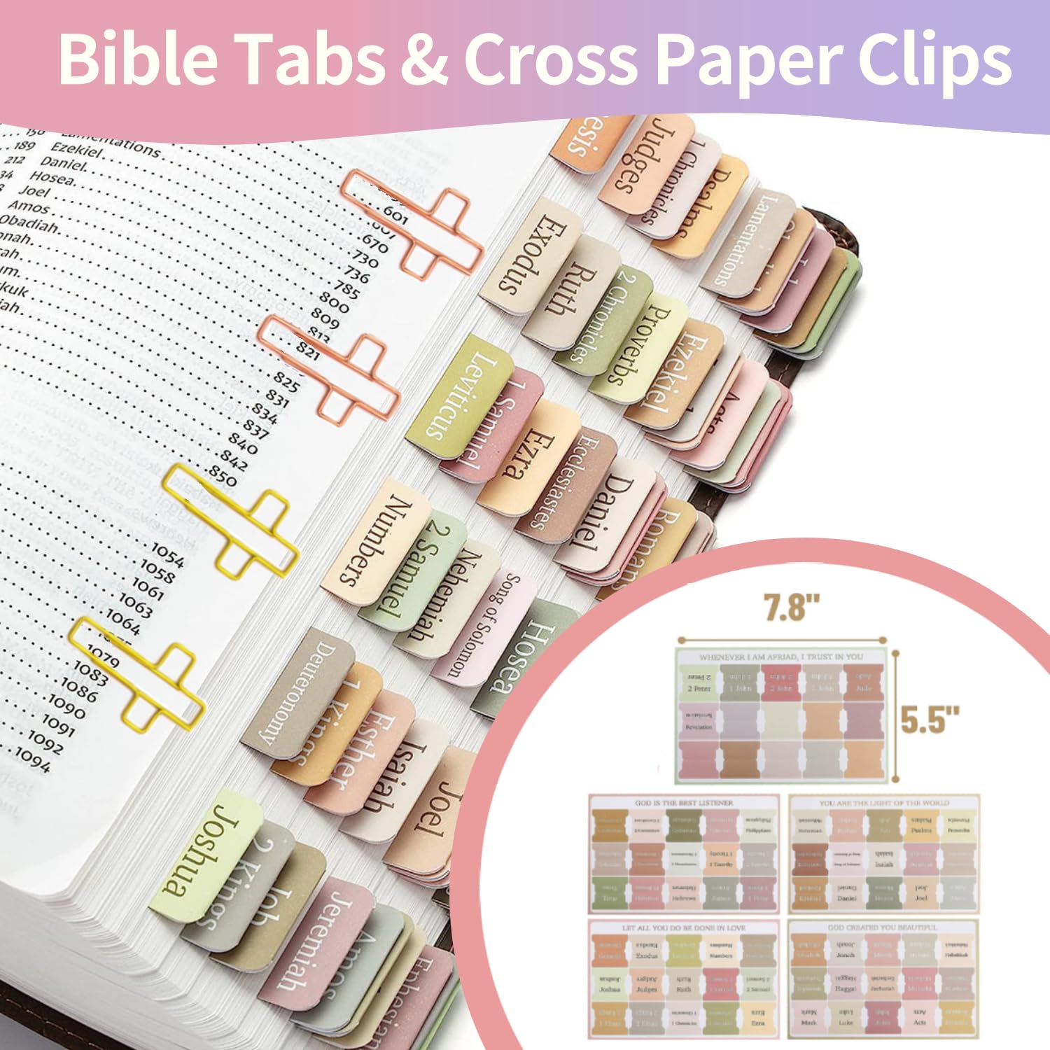 KOPKOFT Bible Study Supplies, Bible Journaling Kit for Women with Journal, Pen Case, Tabs