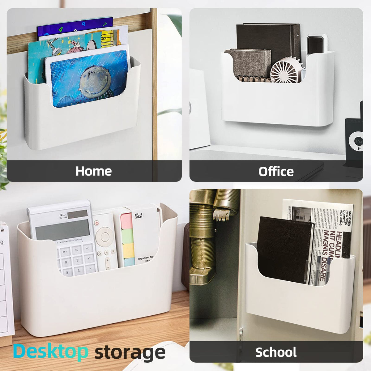 FKTXCO Wall Mount File Organizer Holder Hanging File Organizer Door Office Mail Supplies Storage