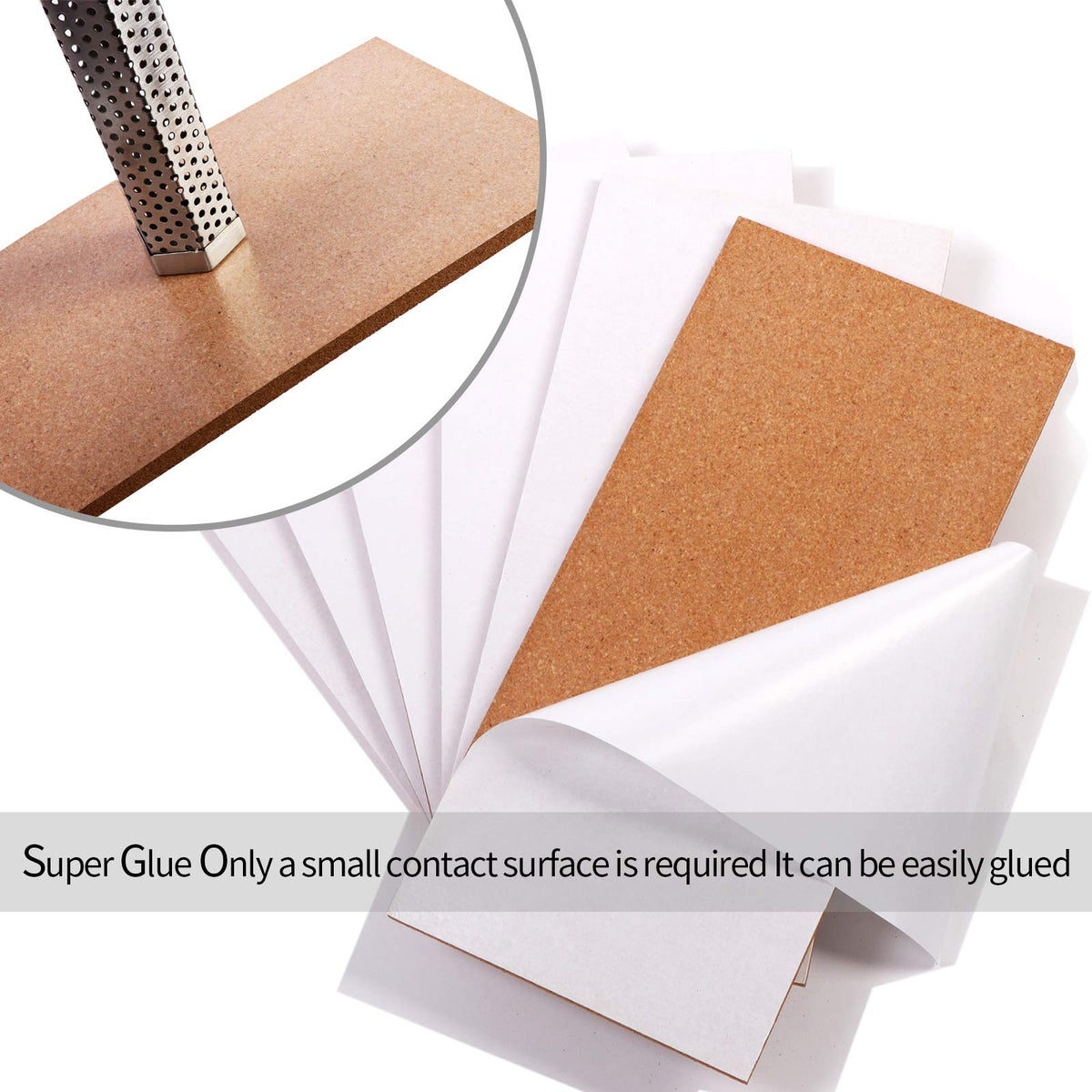 Cork Bulletin Board 17"x8" - 1/2" Thick Cork Board Tiles Frameless Cork Tiles, Self-Adhesive