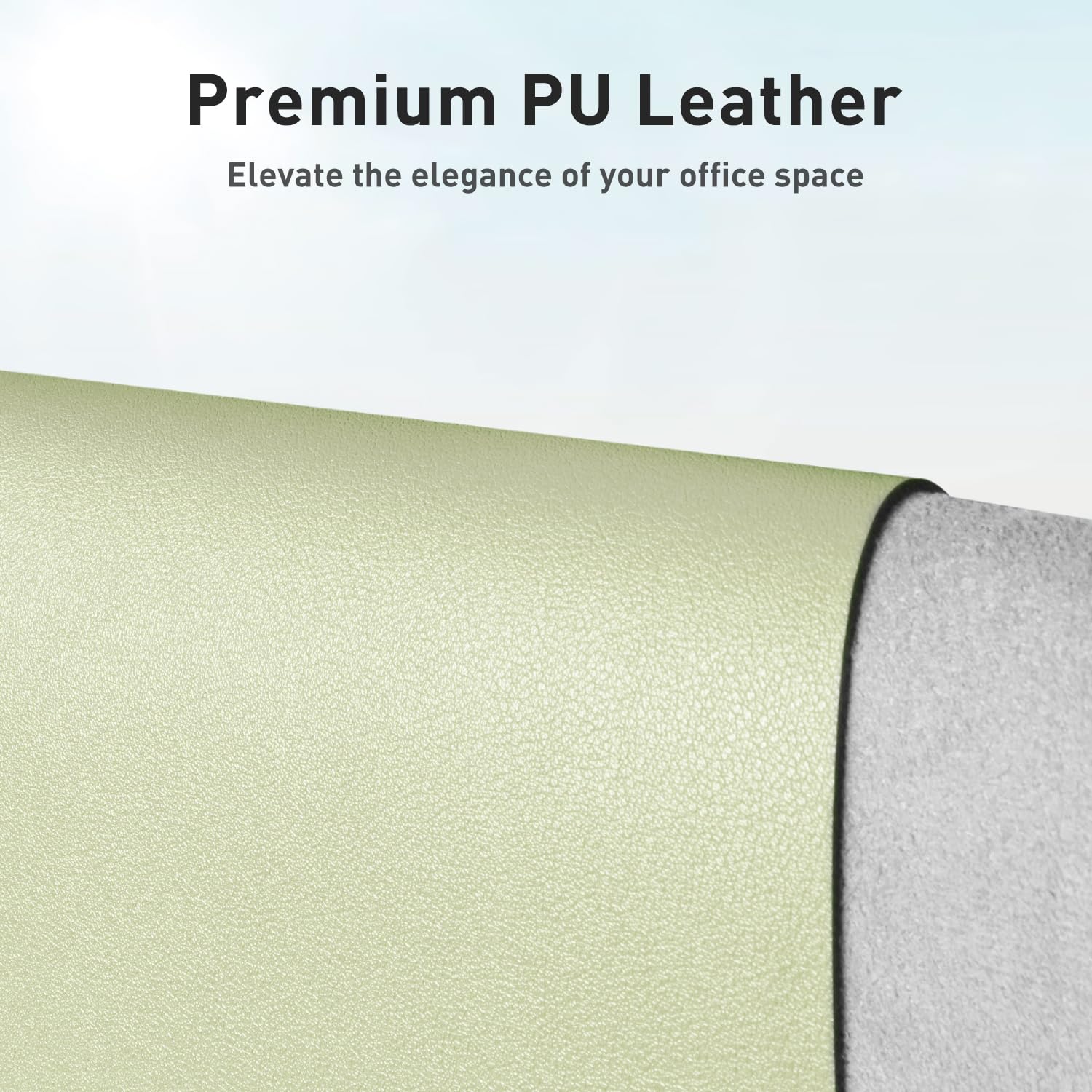 Aothia Faux Leather Desk Mat - Non-Slip PU Leather Desk Blotter, Waterproof Writing Surface, Large